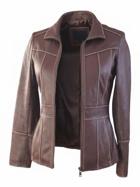 Marc New York Lambskin Dark Brown Leather Jacket. XS.